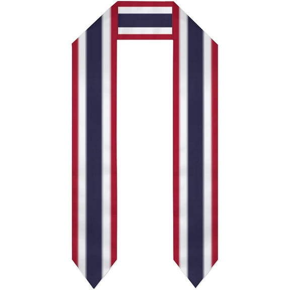 DABOYOZHZH Thailand Flag Graduation Shawl Sash Stole Wraps Scraf For International Study Pride Women Men