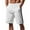 White, variant on BLCHUNen Mens Summer Beach Shorts Drawstring Elastic Side Zipper Casual Shorts with Pockets