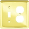 Brainerd 64353 Brass Stamped Steel Single Switch/Duplex Cover Plate