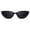 Black/Black Lens, variant on Women's Small Narrow Cat Eye Sunglasses, Retro 90s Vintage UV400