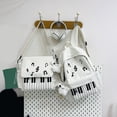 thumbnail image 3 of Music Themed School Backpack, School Backpack Set with Shoulder Bag, Water Resistant Daypack for College Outdoor, White, 3 of 10