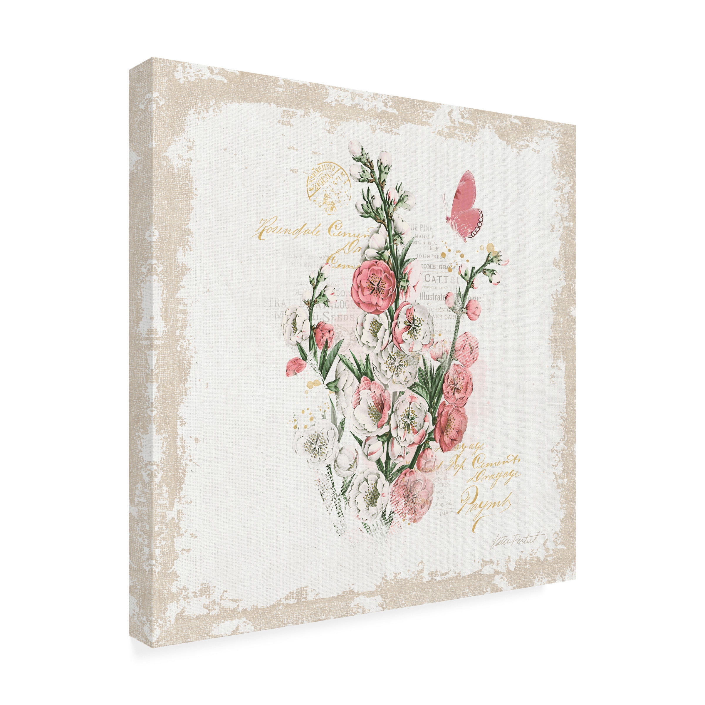 Katie Pertiet 'French Romance III Distressed' Canvas Art