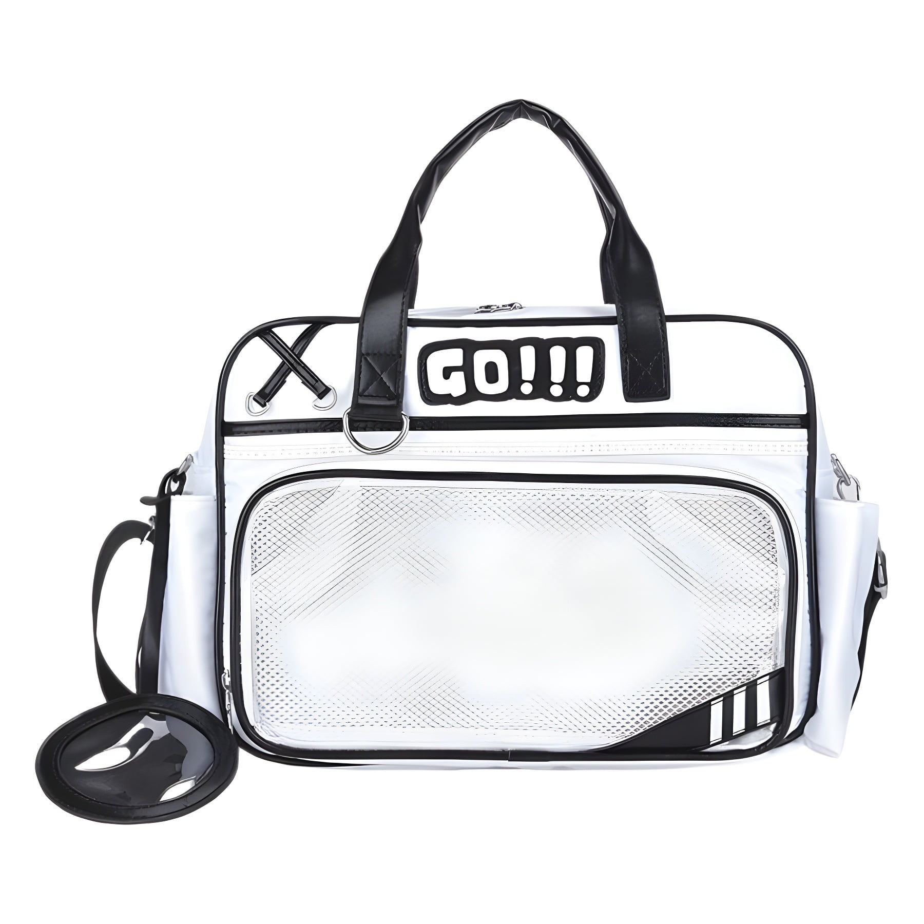 Baguery Y2K Ita Bag - Plush Football Charms Large Capacity Japanese Crossbody Handbag for Women Sports Travel