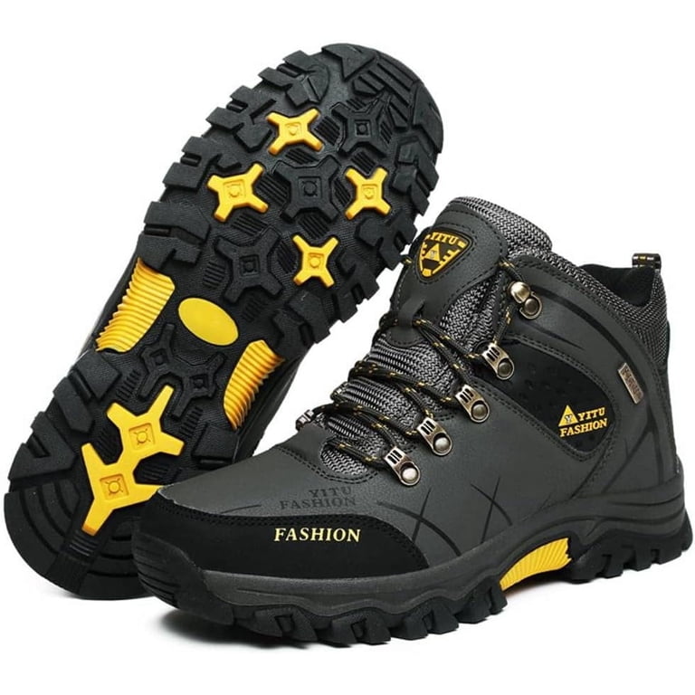 Mens Hiking Boots Non-Slip Outdoor Mid Top Ankle Boot 