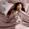 thumbnail image 5 of Bare Home Premium 1800 Collection 3-Piece Bed Sheet Set, Twin, Mauve, 5 of 11