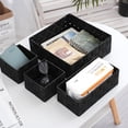 thumbnail image 1 of QJUHUNG 4pcs Modern Handwoven Storage Basket Set - Versatile Desktop Organizer for Home  Office & Dorm  Shelf Baskets zzz, 1 of 4