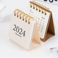 thumbnail image 3 of YAOMOBB Office Desk Calendar Simple Style Mini Desk Calendar Spiral Coil Date Recording 12 Monthly Plan Book, 3 of 7