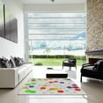 thumbnail image 6 of Ahgly Company Indoor Rectangle Patterned White Gold Novelty Area Rugs, 7' x 10', 6 of 6