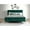 Green, variant on Omax Decor Julia Wood and Fabric Upholstered Queen Platform Bed in White Boucle