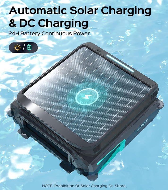 WYBOT F1 Solar-Powered Pool Skimmer Robotic Cleaner, Smart App Control, Tangle-Free, 7L Capacity