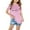 Pink, variant on Zwiiyzr Kid Shirts Letter Printed Tees for Boys and Girls Short Sleeve Novelty T-Shirts Unisex Casual Tops Size 3-12 Years Pink