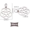 thumbnail image 5 of WEBEEDY 304 Stainless Steel Pendants Flower Stainless Steel Color 13x12x1.1mm Hole: 3mm 20pcs/box, 5 of 7