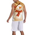thumbnail image 2 of Pofeuu Christmas Snowman Gift Print Basketball Jersey, Shirts for Men Youth Basketball Jersey Crew Neck-X-Large, 2 of 6