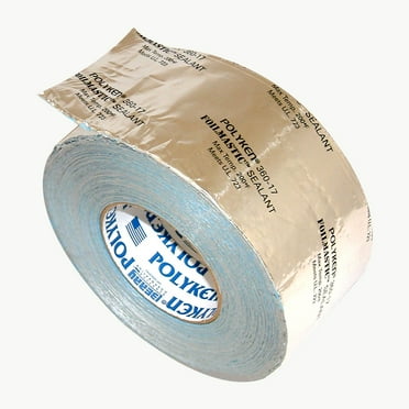 Nashua 360-17/SI3100 Polyken 360-17 Heavy Duty Foil/Butyl Rubber Tape, 17 mil Thick, 100' Length x 3" Width, Aluminum, Silver