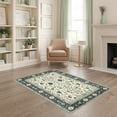 thumbnail image 2 of ODIKA 4'x6' Ultra-Soft Area Rug, Farmhouse Vintage Distressed Lattice Botanical Scroll Desk Dining None Washable, Bare feet friendly, Silk-Touch for Bedroom Home office, 2 of 7