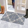 thumbnail image 5 of Bohemian Vintage Blue Flowers Door Mat Welcome Door Mat for Front Door, Home Entrance, Yard, Floor, Patio, Non Slip Spring Summer Welcome Mat Indoor Outdoor Doormat 0"*", 5 of 6