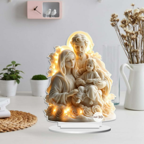 Iluminación Celebra el Día de la Madre con tus padres, Adorno de mesa plano de acrílico - La mejor mamá del mundo Decoración de granja familiar