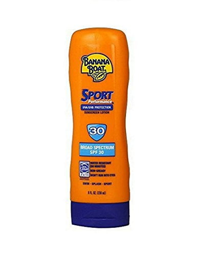 Banana Boat Sport Performance Sunscreen w/ PowerStay Technology SPF 30 8 Oz Each