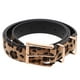 thumbnail image 1 of Cinturón con estampado de leopardo para mujer, cinturón de cuero ajustable, cinturón con estampado animal para vestidos y jeans, moderno para trajes informales y formales, 1 of 8