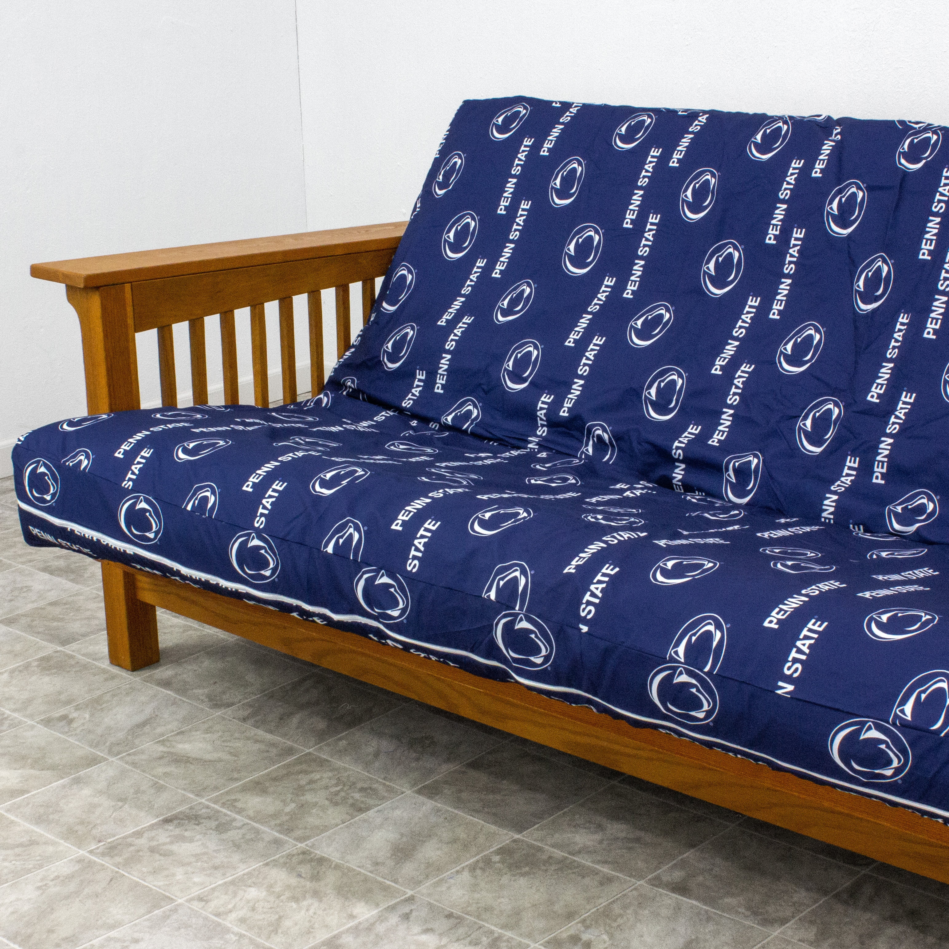 Penn State Nittany Lions Futon Cover - Full size fits 6 and 8 inch mats