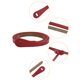 thumbnail image 2 of Cinturones ajustables de cuero para mujer INSPIRE CHIC, banda delgada sin hebilla para vestido rojo, 2 of 5
