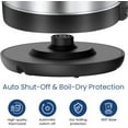 thumbnail image 4 of 1.7L Stainless Steel Electric Tea Kettle, BPA-Free Hot Water Kettle with LED Light, Auto Shut-Off and Boil-Dry Protection, 1500W Fast Boil, 4 of 5