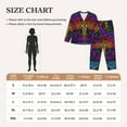 thumbnail image 6 of Kll Indian Mandalas Dragonfly Print Women'S Long Sleeve Pajamas With Pants Sleepwear Loungewear 2 Set-Small, 6 of 9
