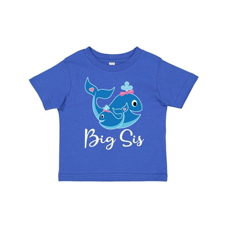 

Inktastic Big Sis Whale Girls Sister Gift Toddler Toddler Girl T-Shirt
