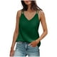 thumbnail image 1 of Camisetas sin mangas con cuello en V para mujer para el verano: camisola de satén de seda sin mangas con tirantes ajustables, diseño estampado, corte ajustado para combinar con otras prendas o para, 1 of 7