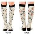 thumbnail image 4 of FORMRS Womens Knee High Socks Casual Long Thick Travel Daily Wear, 2 Pairs, Beige Leaves Plaid, 4 of 6