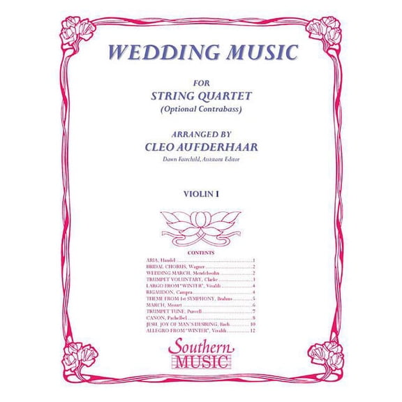 Wedding Music: Violin 1 Part (Paperback) by Cleo Aufderhaar