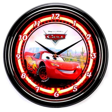 Disney/Pixar Cars Lightning McQueen Neon Wall Clock