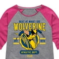thumbnail image 3 of Marvel Wolverine - Collegiate Scratch - Toddler and Youth Girls Shirt Tail Raglan, 3 of 5