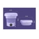 thumbnail image 4 of Lavadora portátil plegable Yuxing con minilavadora automática morado 29,5 x 29,5 x 29 cm, 4 of 5