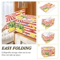 thumbnail image 2 of Yayeee Collapsible Cube Storage Bin with Lid Fabric Closet Decorative Basket with Handles, Striped Lemon, 2 of 7