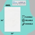 thumbnail image 2 of 4Mil Clear Flat Open Top Poly Bags LDPE Packaging - 20"X36" & (250 Bags), 2 of 7