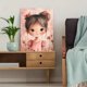 thumbnail image 5 of Qisvanset Framed Canvas Wall Art 12x16 Inch Pink Watercolor Princess Girl Nursery Print Art, 5 of 5