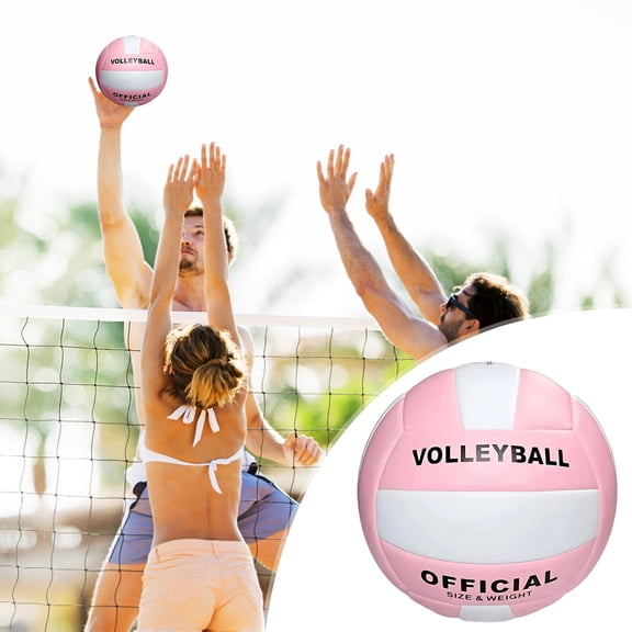 BRELIL Durable Soft Volleyball, Official Size 5 Competition Volleyball Ball, Waterproof Explosion-Proof Training Volleyball for Beginners, Indoor Outdoor Beach Volleyball Equipment for Gym Study