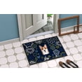 thumbnail image 4 of Carolines Treasures BB5105MAT Tapis d'Intérieur Ou d'Extérieur 18 x 27 Po Fleurs Bleues Rouge Corgi, 4 of 4