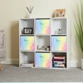 thumbnail image 6 of ​​​Werseon 11" Cube Storage Bins, Collapsible Fabric Storage Cube Bins with Handle for Shelves, 6 Pack, Rainbow Sparkle, 6 of 12