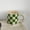 Green Checkerboard, variant on CHUNTIAN French Vintage Bow Flower Ceramic Plate Western Dessert Plate Cake Plate Breakfast 8 Inch Home Decoration