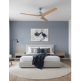 thumbnail image 5 of Vivio Lighting Monica 56 Inch Brushed Nickel Modern Flush Mount Farmhouse Ceiling Fan with Light Kit, 5 of 6