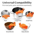 thumbnail image 5 of Snap N' Strain - Silicone Pasta Strainer Clip-On for Pots and Pans - Heat Resistant Colander for Vegetables and Noodles - Kitchen Gadgets for Cooking - Space-Saving Design - Gray, 5 of 12