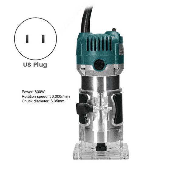 Electric Wood Router Trimmer Woodworking Milling Engraving Slotting Cutter Machine Electric Trimmer Wood Edge US Plug