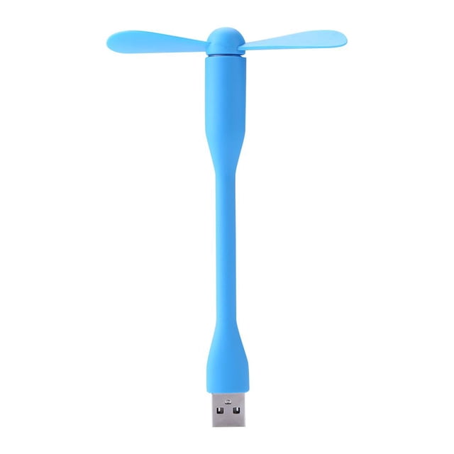Mini Ventilador USB Portátil Flexible para Power Bank/Notebook Summer Gadget Azul