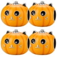 thumbnail image 1 of Dije calabaza naranja gato de plata CharmPumpkinCat 4Pzas Plata S925 Chapa Charm Separador Gato calabaza Naranja/Negro/P, 1 of 3