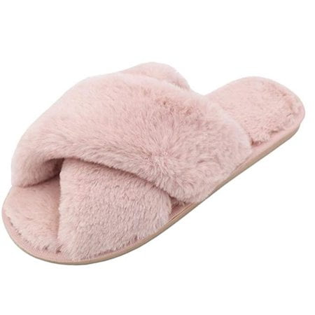 Slippers Women Winter Warm Plush Slippers Non-slip Flat Flip Flop Slippers Indoor / Outdoor
