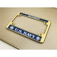 thumbnail image 5 of [Officially Licensed Product] - Motorcycle Metal License Plate Frame with United States Navy Retired, Eagle and Anchor Logo Design - Gold, 5 of 7