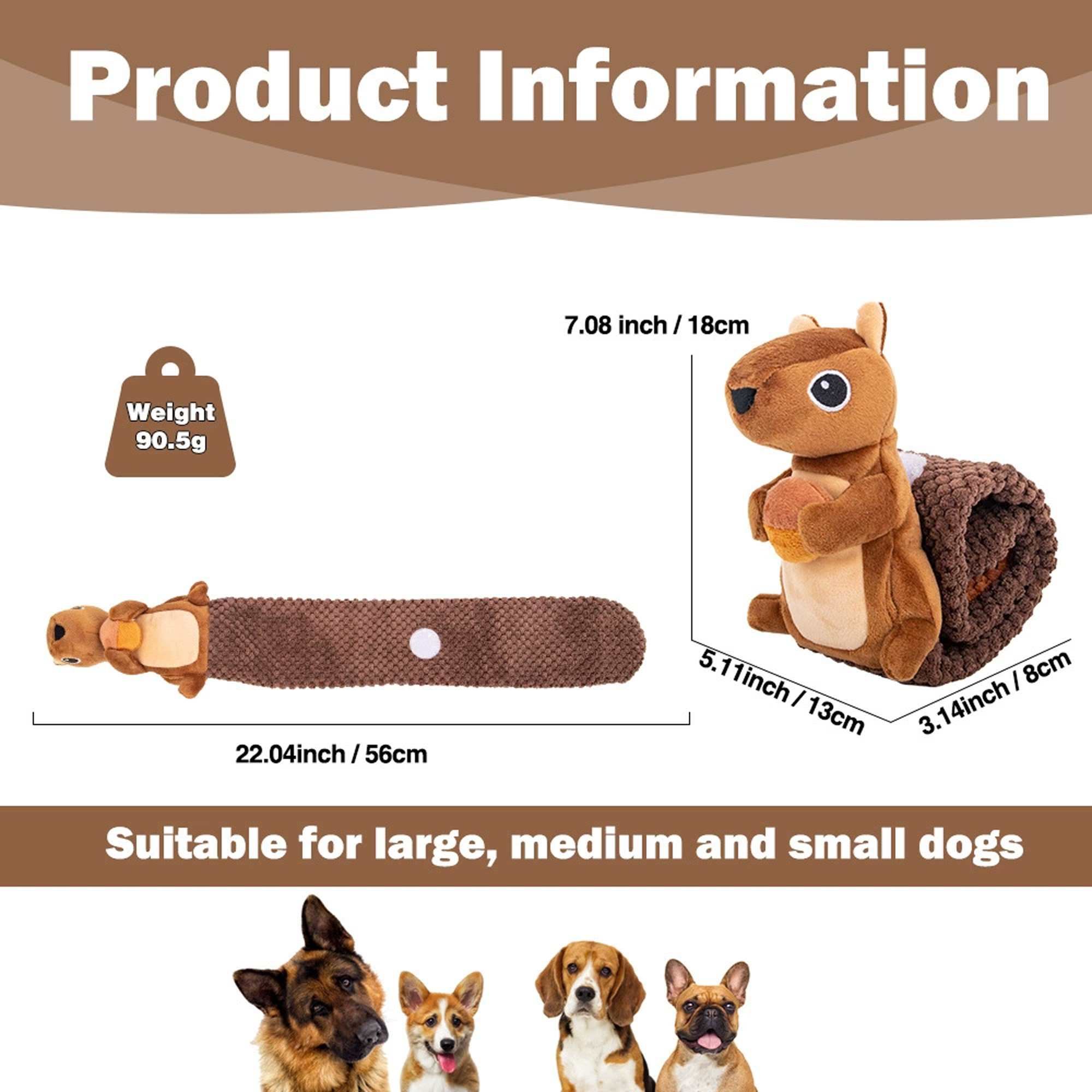 Pet Deluxe Crinkle Plush Dog Toy with Snack Pockets photo 4