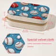 thumbnail image 5 of Baseball Velvet Portable Travel Organizer with Removable Compartment - Gift with Bracelet Holder, Jewelry Box, and Jewelry Organizer, 5 of 7